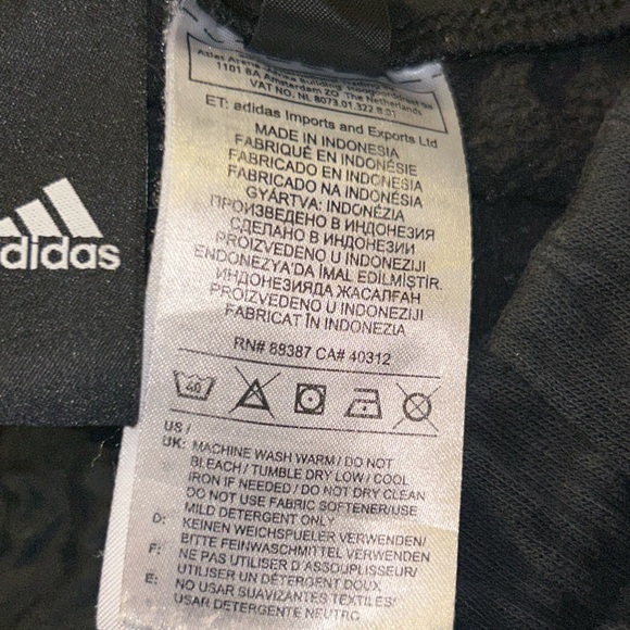 Adidas Sweatpants Black 3 Striped - Picture 5 of 6